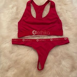 Ethika Sports bra and thong set